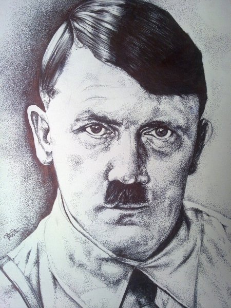 Автопортрет Адольфа Гитлера 1910