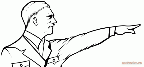 Адольф Гитлер карандашом