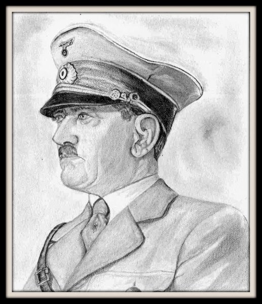 Гитлер рисунок карандашом