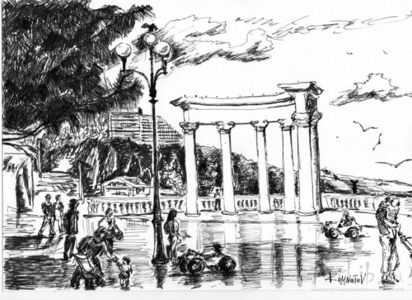 Ротонда в Алуште рисунок