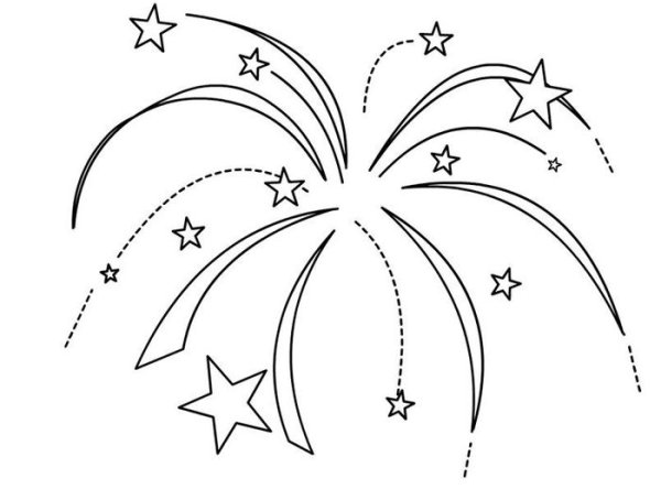 Салют трафарет