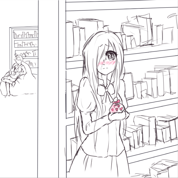 Аниме раскраска Хонако