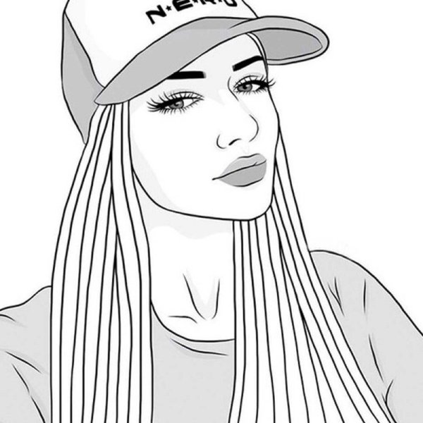 Портрет ИНСТАСАМКИ рисунок