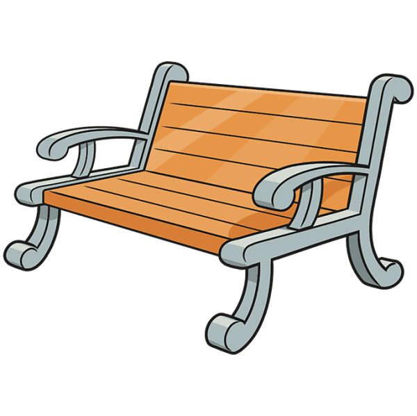 Скамейка раскраска