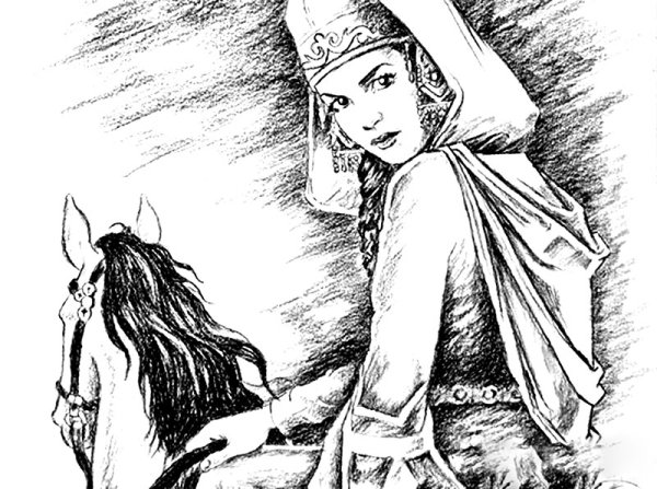 Горянка карандашом