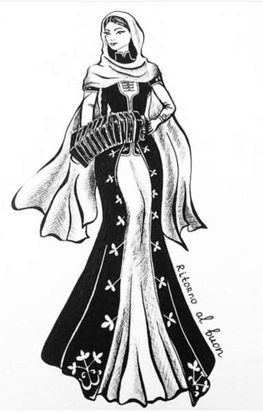 Черкешенки карандашом