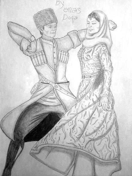 Раскраска девушка Горянка