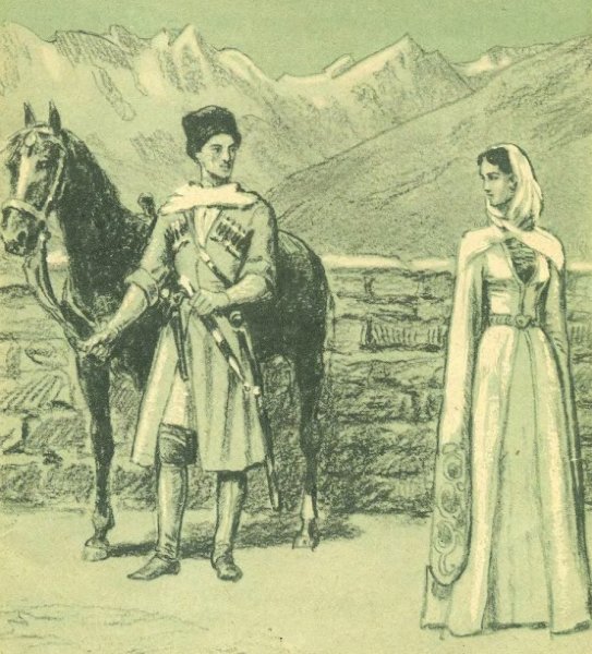 Национальный костюм балкарцев рисунки