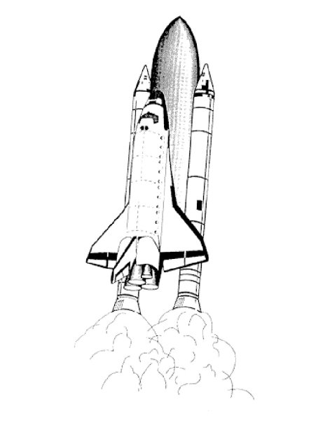 Ракета раскраска
