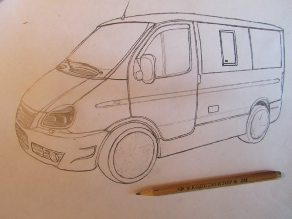 Хорек карандашом