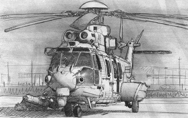 Раскраска вертолет ка 52