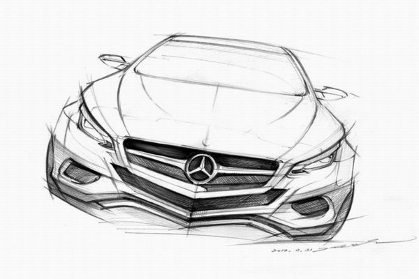 Рисунок автомобиля карандашом