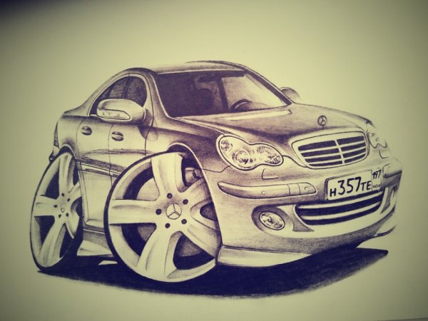 Мерседес w204 для рисования