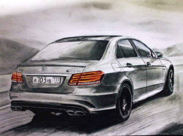 Мерседес е63 АМГ карандашом