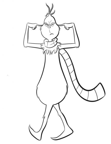 Гринч раскраска