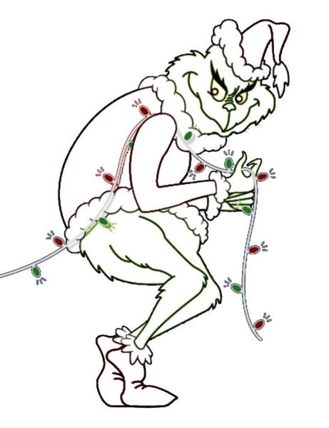 Раскраска Гринч похититель Рождества