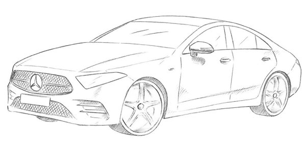 Мерседес е63 АМГ рисунок