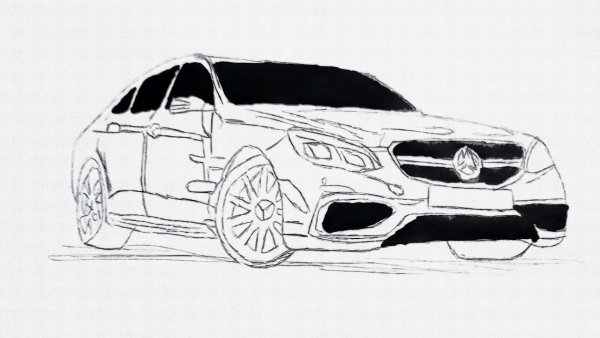 Мерседес джип GLE рисунок