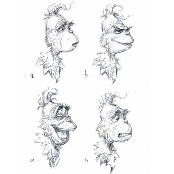 Гринч тату эскиз