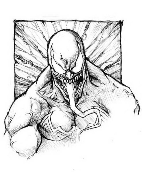 Веном рисунок легко