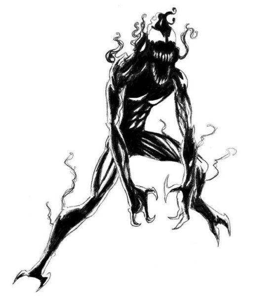 Веном рисунок карандашом