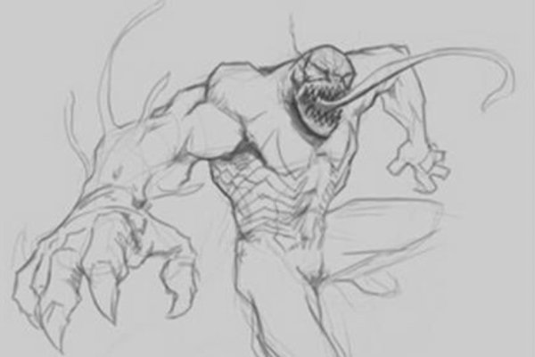 Веном рисунок карандашом для срисовки