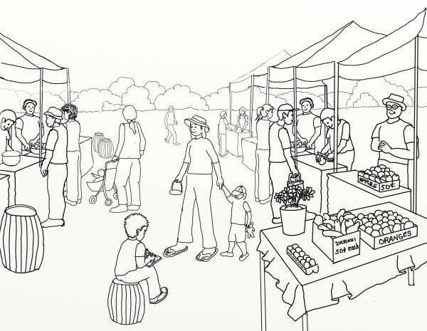 Ярмарка рисунок