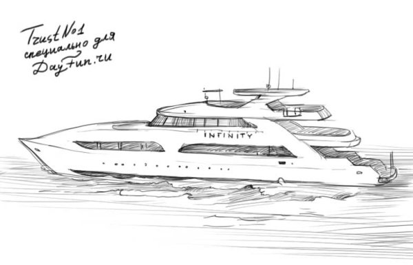 Яхта для срисовки
