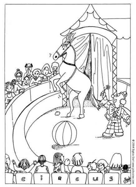 Цирк. Раскраска