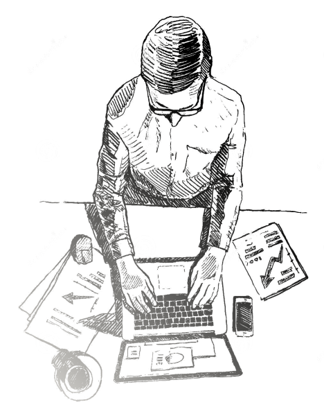 Зарисовки людей на компьютере