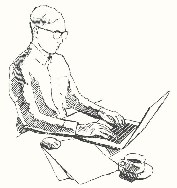 Наброски людей за столом