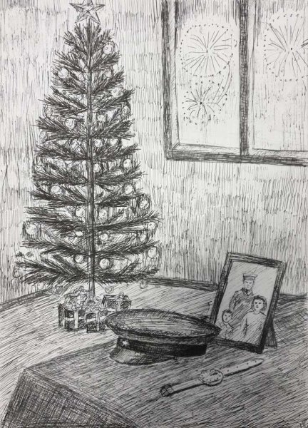 Ёлка Победы рисунки карандашом