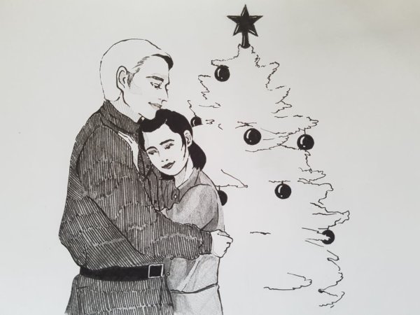 Елка 1945 года рисунки