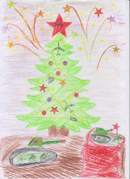 Рисование для детей елка Победы