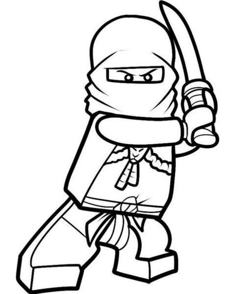 Раскраска Ниндзяго Зейн