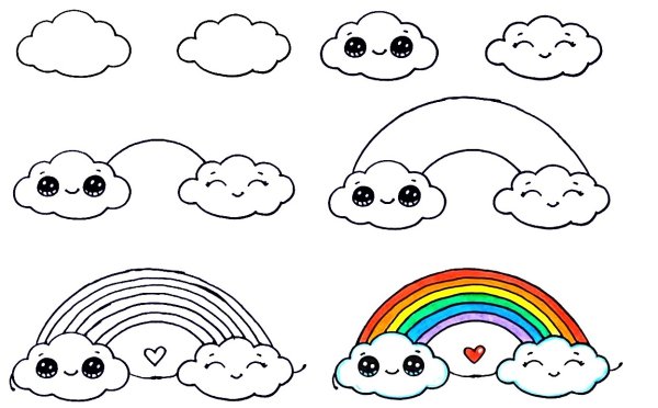 Контурное изображение радуги