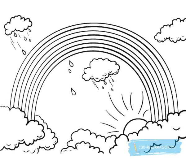 Рисунок с радугой для детей 4-5