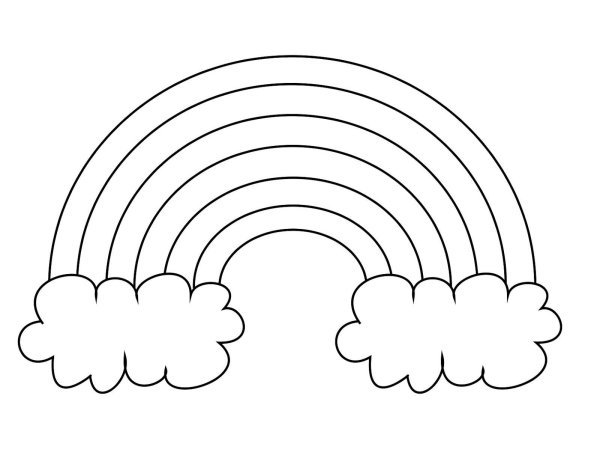 Радуга раскраска для детей