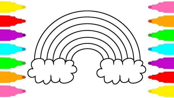 Улыбка радуги рисунки и карандашом