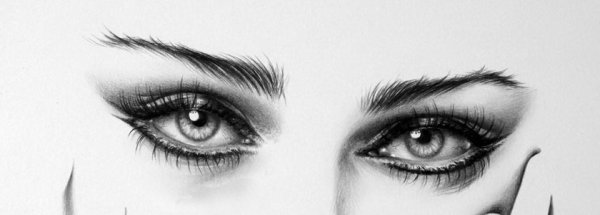 Красивые женские глаза карандашом