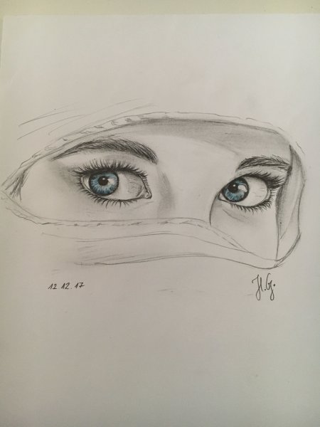 Рисования женских глаз