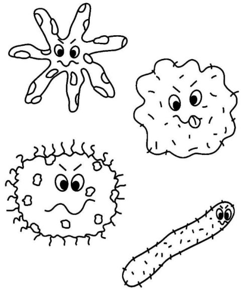 Бактерии раскраска