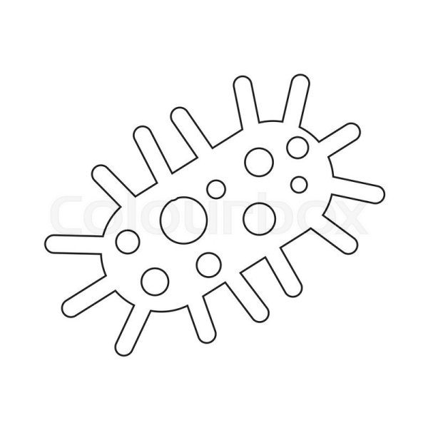 Микробы раскраска для детей
