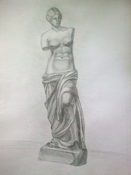 Венера Милосская скульптура рисунок Академический