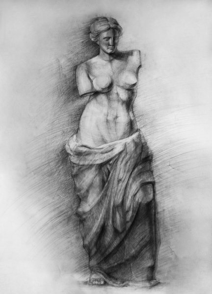 Голова Венеры Милосской Академический рисунок