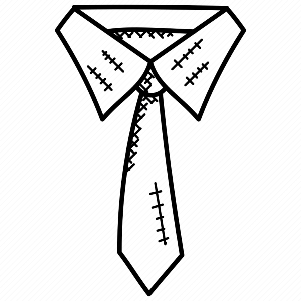Галстук трафарет