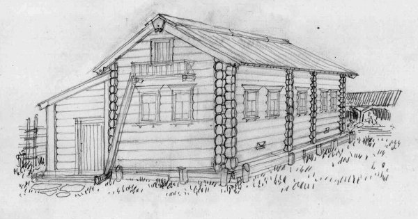Зарисовка избы