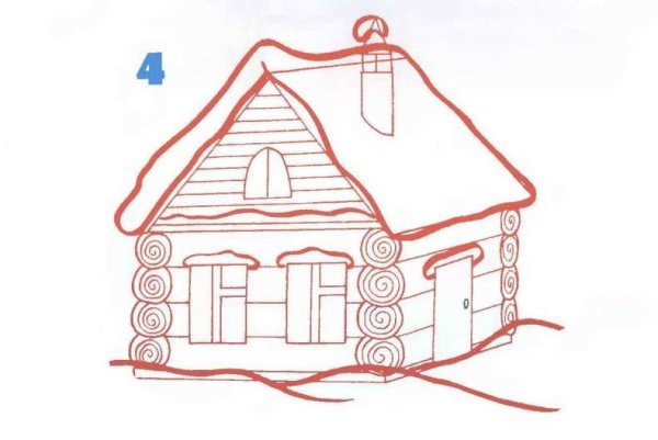 Избушка раскраска