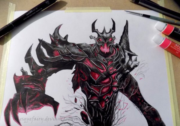 Shadow Fiend Dota 2 карандашом