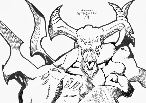 Раскраска дота 2 Shadow Fiend